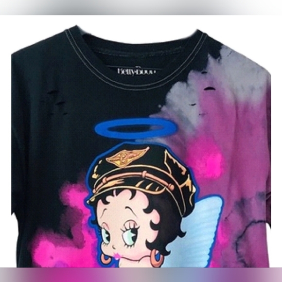 Betty Boop Black and Purple Graphic Tee - Picture 4 of 5